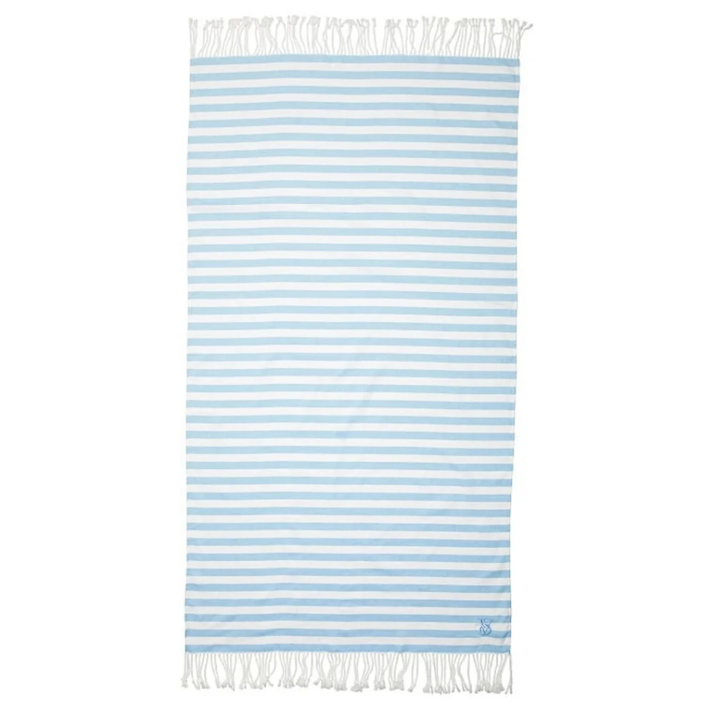 Victoria's Secret Blue & White Striped Beach Blanket